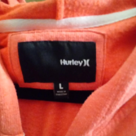 Womans L Hurley Coral Zip-Up Hoodie Atheticwear Lightweight - Picture 2 of 3